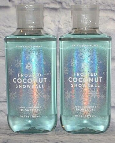 Bath &amp; Body Works Shower Gel Gift Sets For Women 10 Oz 2 Pack (Frosted Coconut Snowball)