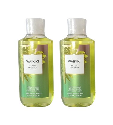 Bath &amp; Body Works Shower Gel Gift Sets For Women 10 Oz 2 Pack (Waikiki Beach Coconut)