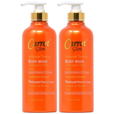 Carrot Glow Intense Toning Body Wash 27oz (Pack of 2)