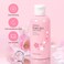 Cherry Blossom Moisturizing Body Wash for Women with Exfoliating Mesh Soap Saver Pouch Bag Sack - Hydrating Shower Gel for Dry Skin