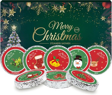 Shower Steamers Aromatherapy-Christmas Gift Stocking Stuffer for Women Men, 8 Pack Gifts for Women, Shower Bombs with Natural Essential Oil Christmas Stocking Stuffer