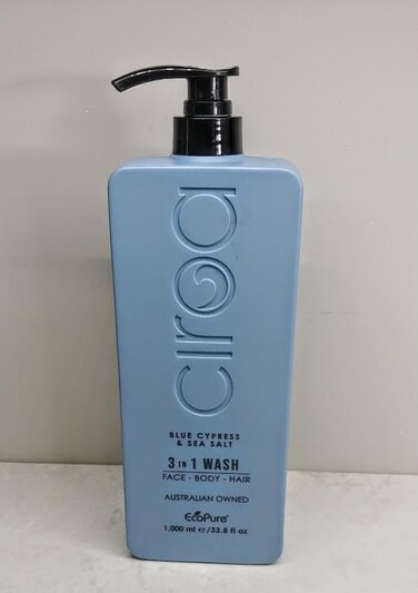 Ciroa, 3 in 1 Wash, Blue Cypress &amp; Sea Salt, Face-Body-Hair, 33.8 fl oz, 1,000ml Pack of One