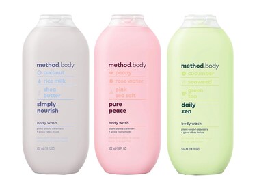 Method Body Wash Sampler Variety (Pure Peace, Sea &amp; Surf, &amp; Simply Nourish) (Simply Nourish + Pure Peace + Daily Zen)