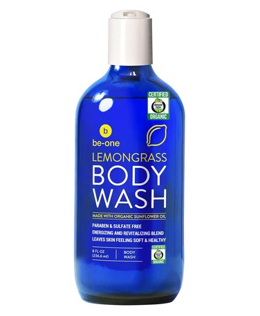Certified Organic Lemongrass Body Wash Body Wash - Paraben &amp; Sulfate Free - All Natural - Eczema - Sensitive Skin - Vegan - Gentle - For Men &amp; Women - MADE IN USA