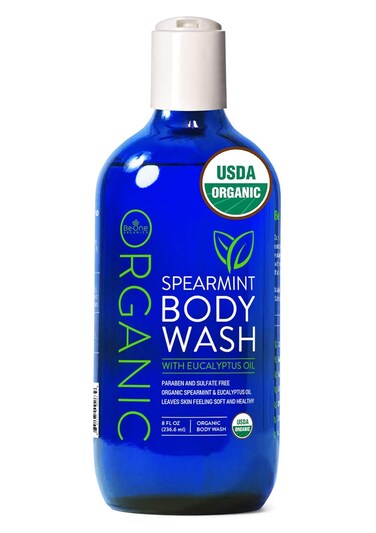 Certified Organic Spearmint &amp; Eucalyptus Body Wash by Be-One - Paraben &amp; Sulfate Free - Vegan - All Natural - Eczema - Sensitive Skin - For Men &amp; Women - MADE IN USA