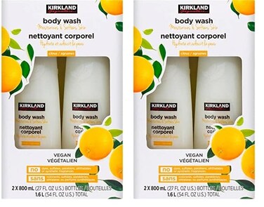 Kirkland Signature Liquid Body Wash, Natural Citrus, 27 fl oz, 2-count (Pack of 2)