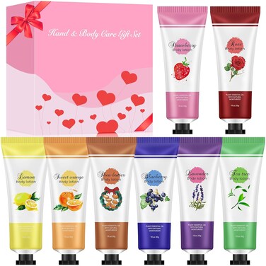 Valentines Day Gifts for Her Mom Women,Anti Aging 2-in-1 Hand &amp; Body Care Gift Sets for Dry Cracked Skin,Stocking Stuffers for Women,Christmas Birthday Gifts for Women Girls Mothers Day Gifts for Mom