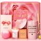 Gifts for Women, Mom, Wife, Girlfriend, Sister: Mothers Day, Happy Birthday, Christmas, Valentines Day Gifts, Pink Rose Spa Baskets Set