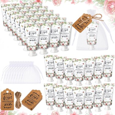48 Sets Employee Appreciation Gifts Bulk Christmas Gifts for Coworkers Thank You Hand Cream Gift for Women Appreciation Travel Hand Lotion for Volunteer Staff Holiday Christmas(Elegant)