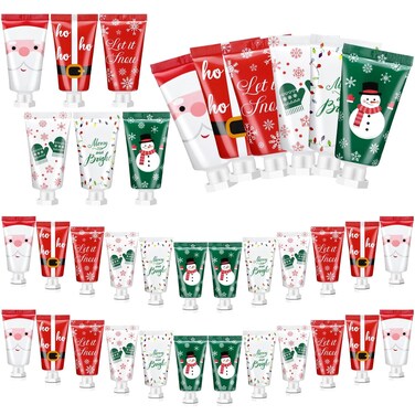 24 Pieces Christmas Hand Cream Gift Set Mini Travel Size Lotion Bulk Beauty Advent Calendar 2025 Holiday Stocking Stuffers for Women Mom Cowrkers Dry Cracked Hands, 30 ml, 6 Natural Plant Fragrances