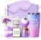 MACEVIA Birthday Gifts for Women, Relaxing Lavender Spa Gift Basket Set,Thank You Gifts for Women Who Have Everything,Unique Birthday Gift Basket for Women, Mom, Sister, Coworker, Wife, Girlfriend