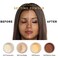 2 Pack PHOERA Setting Powder, Control Oil Brighten Skin Color Cover Blemish Face Setting Loose Powder。 (02 Cool Beige)