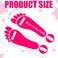 Nuenen 120 Pairs Spray Tan Adhesive Feet Tanning Pads Protectors Disposable Adhesive Spray Tan Feet Pads for Sunless Spray Tanning, Lasting Foot Tent Protection,240 Feet (Pink)