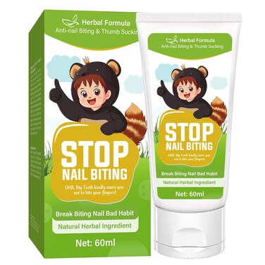 Nail Biting Treatment for Kids, Nail Biting Prevention for Kids &amp; Adults, 100% Natural Plants, Bitter Taste Thumb Sucking Deterrent, Green