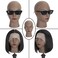 Bald Female Mannequin Head Makeup Training Head Wig Head Professional Cosmetology for Wig Making and Display Hat Helmet Glasses Display Head Model with Free Clamp Stand