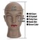 Bald Female Mannequin Head Makeup Training Head Wig Head Professional Cosmetology for Wig Making and Display Hat Helmet Glasses Display Head Model with Free Clamp Stand