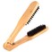 Double Brushes Comb, Clamp Hair Brush Salon Hairdressing Hair Straightener Wooden Anti Static Double Sided Brush Hair Straightener Brushes Comb for Hair Styling Straightening