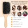 Hair Brush, Sosoon Boar Bristle Paddle Hairbrush for Long Short Thick Thin Curly Straight Wavy Dry Hair for Men Women Kids, No More Tangle, Giftbox &amp; Tail Comb Included