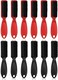 Patelai 12 Pcs Barber Brush Clipper Cleaner Bulk Nylon Barber Blade Cleaning Brush Barber Accessories Cleaning Styling Supplies Hair Trimmer Manicure Tool Duster Fades Men(Black, Red)