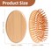 Bamboo Hair Brush, 2 Pack Bamboo Scalp Massager for Hair Growth, Wooden Scalp Brush for Women and Men, No Handle Design, Detangling All Hair Types
