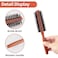 Small Round Hair Brush, 2 Pack Boar Bristle Round Brush (12 Rows) for Hair Drying, Styling, Curling Natural Bristle Hair Brush Travel Brush with Wood Handle 8.6inch(21.8cm)