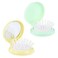 2 PCS Foldable Travel Hair Brushes Portable Hair Comb with Mirror Small Massage Comb Simple Mini Purse Hairbrush for Girls Women Men Outdoor Home Dormitory