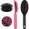 2 Pieces Loop Wig Brush Hair Extension Brush Hair Pieces for Brushing Styling Detangling Natural and Synthetic