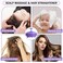 2PCS Shampoo Brush Hair Brush Scrubber Massage Scalp Soft Silicone Shampoo Brush for Hair Brush Shower Brush for Wet Dry Scalp Care Dandruff Removal for Women Men, Black+Purple