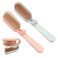 2Pcs Folding Hair Brush Hair Comb Portable Mini Massage Hair Brush Anti-Static Anti-knot for Women &amp; Girls Size for Handbag (dark)
