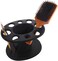 Vctitil 2Pcs Round Comb Storage Stand Set,Plastic Rack Salon Brushes Organizer,Hair Cutting Accessories Hairbrush Holder Hair Styling Tools for Salon