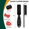 NICEMOVIC Barber Clipper Cleaning Brushes, 10 Pcs Plastic Handle Nylon Bristles, Anti-Slip Handle Mini Brush Bulk Set, Duster Manicure Brush for Hair Styling Tools, Kitchen Sink, Shoes (Black&amp;Red)