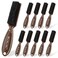NICEMOVIC Barber Accessories: 10-Piece Mini Brush Set for Blade Trimmer Cleaning, Hair Styling, and Manicure (Brown)