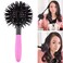 3D Round Hair Brushes for Women - Blow Drying, Detangling 360-Degree Styling Brush for Thick Curly Hair