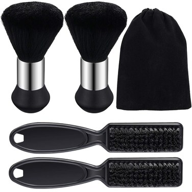 2 Sets Barber Neck Duster Brush, Professional Barber Accessories Cleaning Supplies, Duster Nylon Brush Cleaners Hair Cutting Styling Tool