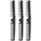 3PCS Travel Foldable Brush, Anti-Static Hair Comb and Double Headed Hairdressing Tool for Men &amp; Women (Black)