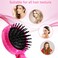 Boao 2 Pack Foldable Travel Mirror Hair Brushes Round Portable Folding Pocket Hair Brush Mini Comb Compact Travel Size Massage Comb for Men Women (Purple, Rose Red)