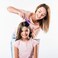 Boao 2 Pack Foldable Travel Mirror Hair Brushes Round Portable Folding Pocket Hair Brush Mini Comb Compact Travel Size Massage Comb for Men Women (Purple, Rose Red)