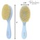 Parcelona French Grooming Combo Blue 6&rdquo; Celluloid Soft Natural Silk Bristles Baby Brush and Comb for Girls and Toddlers (Blue)