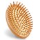 Bamboo Brush for Hair Growth, Bamboo Hair Brush Massager Mini Bristles Natural Wooden Scalp Brush Detangling Hairbrush for Women, No Handle Design, Round Wood Brush