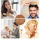 Bamboo Hair Brush Set, Eco-Friendly Anti-Static Detangling Hairbrush, Mini Travel &amp; Rat Tail Comb and Cleaning Tools for Women Men and Kids Thick/Thin/Curly/Dry Hair