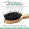 Natural Boar Bristle Hair Brush mini size, portable, easy carry for Women, Men, Kids; Dry and Wet Detangling Hair Brush Gently Enhances Shine, for Fine and Straight, Thick and Curly Hair