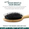 Natural Boar Bristle Hair Brush &amp; Mini Hair Brush Set for Women, Men, Kids; Dry and Wet Detangling Hair Brush Gently Enhances Shine, Great for travel or to keep in your bag