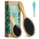 Natural Boar Bristle Hair Brush &amp; Mini Hair Brush Set for Women, Men, Kids; Dry and Wet Detangling Hair Brush Gently Enhances Shine, Great for travel or to keep in your bag