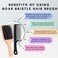 Premium Boar Bristle Hair Brush - Wide Comb Detangling Styling Smoothing Drying Wet Dry Thick Fine Thin Sleek Curly Long Slick Back Frizz Hair, Men Women, Wooden Soft Pin Bristles Paddle Hairbrush Set