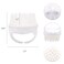 BTYMS Silicone Scalp Scrubber Shampoo Brush with Extra Long Bristles, Hair Scalp Massager Scalp Brush for Hair Growth &amp; Dandruff Removal - White