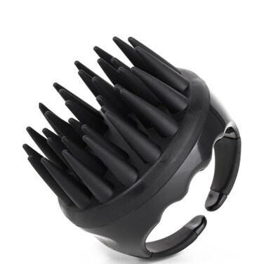 BTYMS Silicone Scalp Scrubber Shampoo Brush with Extra Long Bristles, Hair Scalp Massager Scalp Brush for Hair Growth &amp; Dandruff Removal - Black