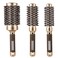 3 Pcs Boar Bristle Round Brush for Blow Drying, Nano Thermal Ceramic and Ionic Tech Hair Brush for Curling and Straightening - Large，Medium and Small Round Brushes