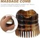 Healifty Massage Tool Hair Scalp Massager Natural Bull Horn Detangling Brush Fine Teeth Massager Exfoliating Shampoo Brush Scalp Scrub Shower Scratcher Comb Scalp Massage Comb