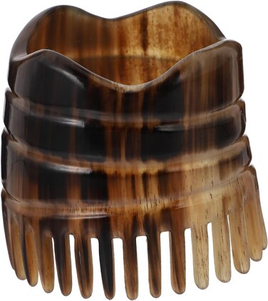 Healifty Massage Tool Hair Scalp Massager Natural Bull Horn Detangling Brush Fine Teeth Massager Exfoliating Shampoo Brush Scalp Scrub Shower Scratcher Comb Scalp Massage Comb