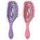 Curl Defining Brush, Vented Detangling Wet Hair Brush, Hollow Bouncing Comb for All Hair Types Wet &amp; Dry Hair for Women &amp; Men (Pink + Purple)